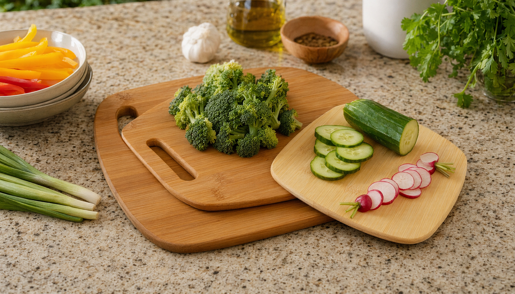 GoodCook 3-Piece Bamboo Cutting Board Set for Meal Prep, Eco for are bamboo cutting boards good