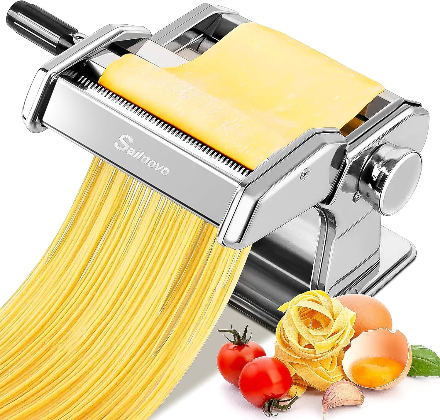 Fresh Pasta at Home: Sailnovo 3-in-1 Manual Pasta Maker with — additional pick