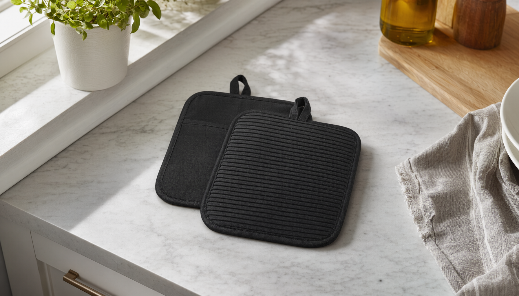 KitchenAid Ribbed Silicone Pot Holders 2-Pack — Heat Protect for pot holders