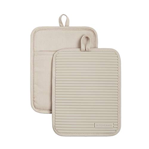 KitchenAid Ribbed Silicone Pot Holders 2-Pack – 500°F Heat P — close-up