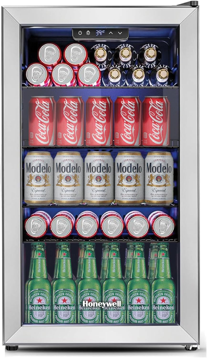 Best Beverage Refrigerator 2026: Picks for Home Bars, Offices, and Game Days 13 Honeywell 116-Can Beverage Cooler with Glass Door – Mini Fri — additional pick