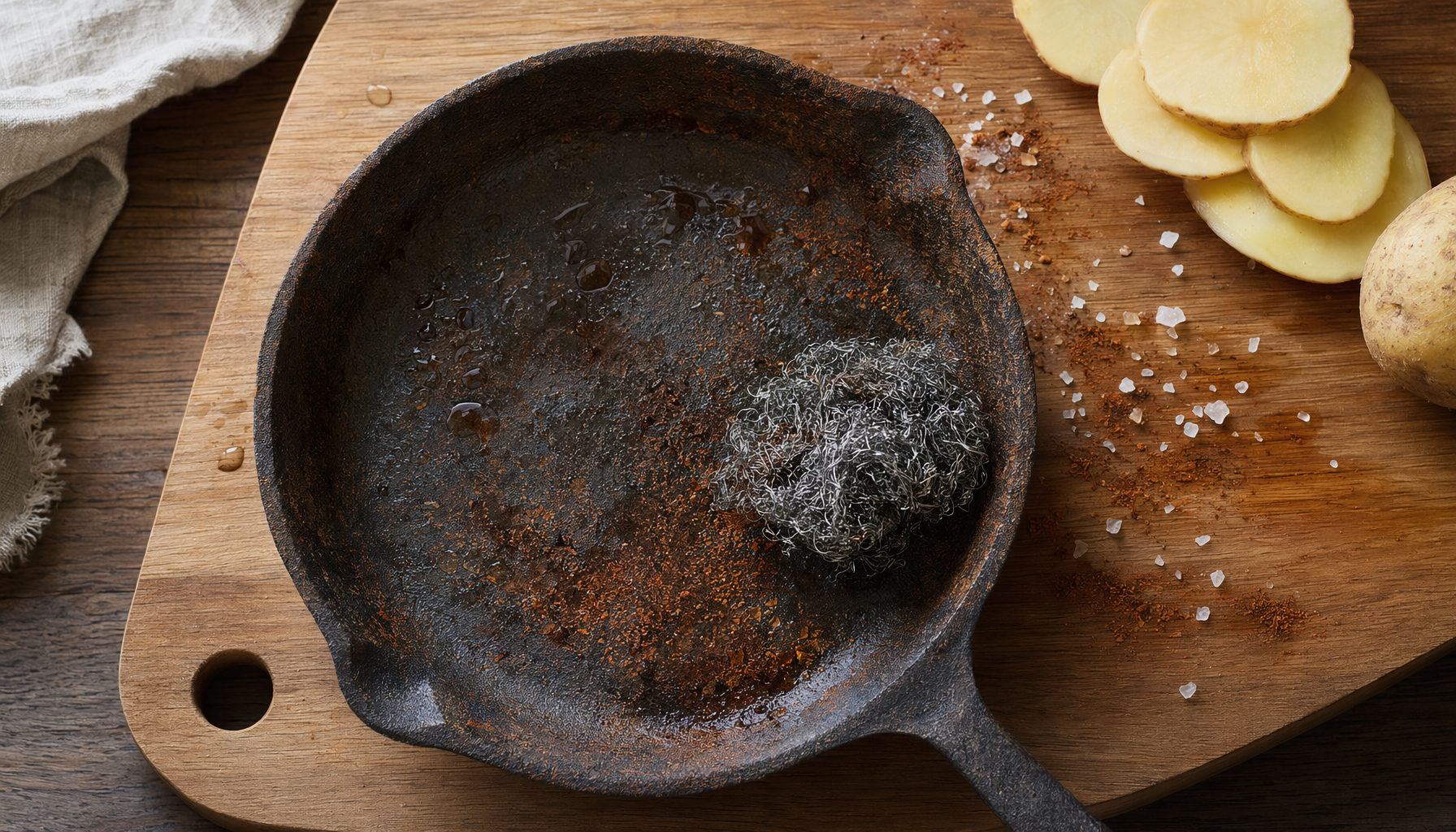 How to Remove Rust From Cast Iron — illustration for HomeWhisk article