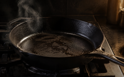 How to Season a Cast Iron Skillet — illustration for HomeWhisk article