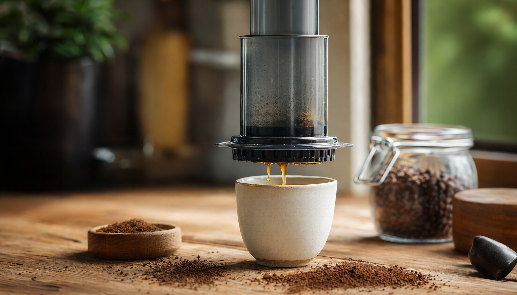How to Use an AeroPress — illustration for HomeWhisk article