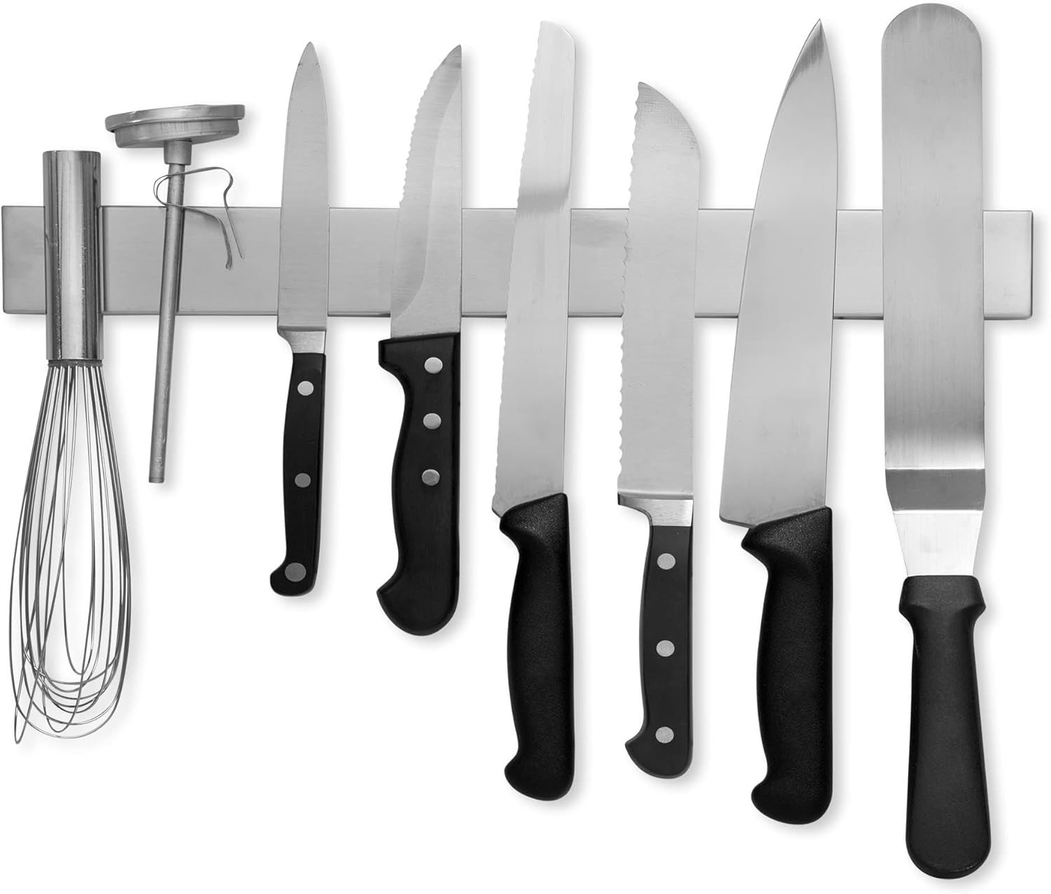 16-Inch Magnetic Knife Bar Stainless Steel Wall Mount Organi — close-up