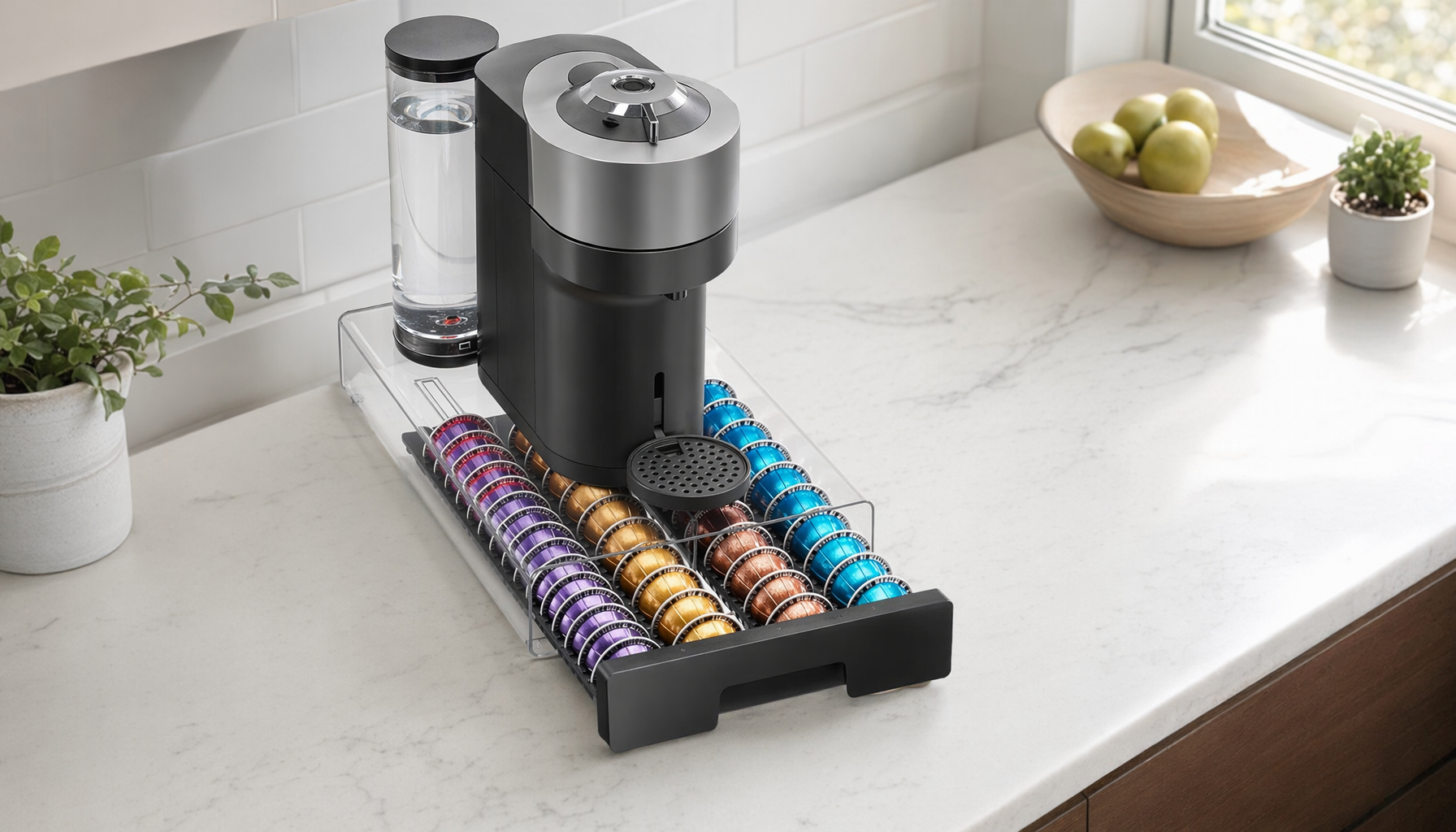 Nespresso Vertuo Pod Drawer Organizer by Vtopmart – Holds 40 for nespresso pod holder