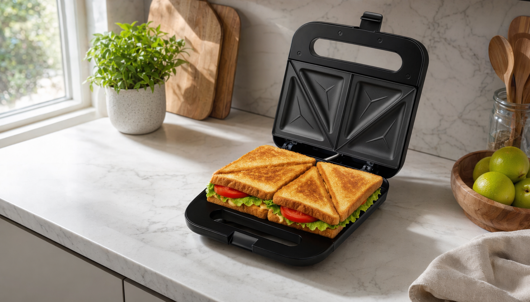 Sandwich Maker 2026: A Beginner's Guide to Hot Sandwiches at Home 2 OVENTE GPS401B Electric Sandwich Maker – Fast Non-Stick Brea for sandwich maker