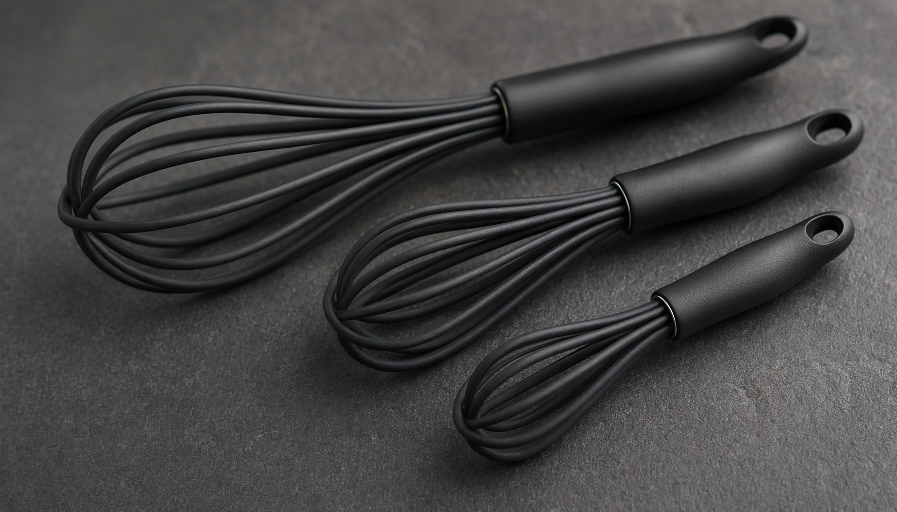 Non-Scratch Silicone Whisk Set for Non-Stick Cookware – Walf close-up
