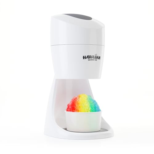 Hawaiian Shaved Ice S900A Electric Snow Cone Machine with Ad — close-up