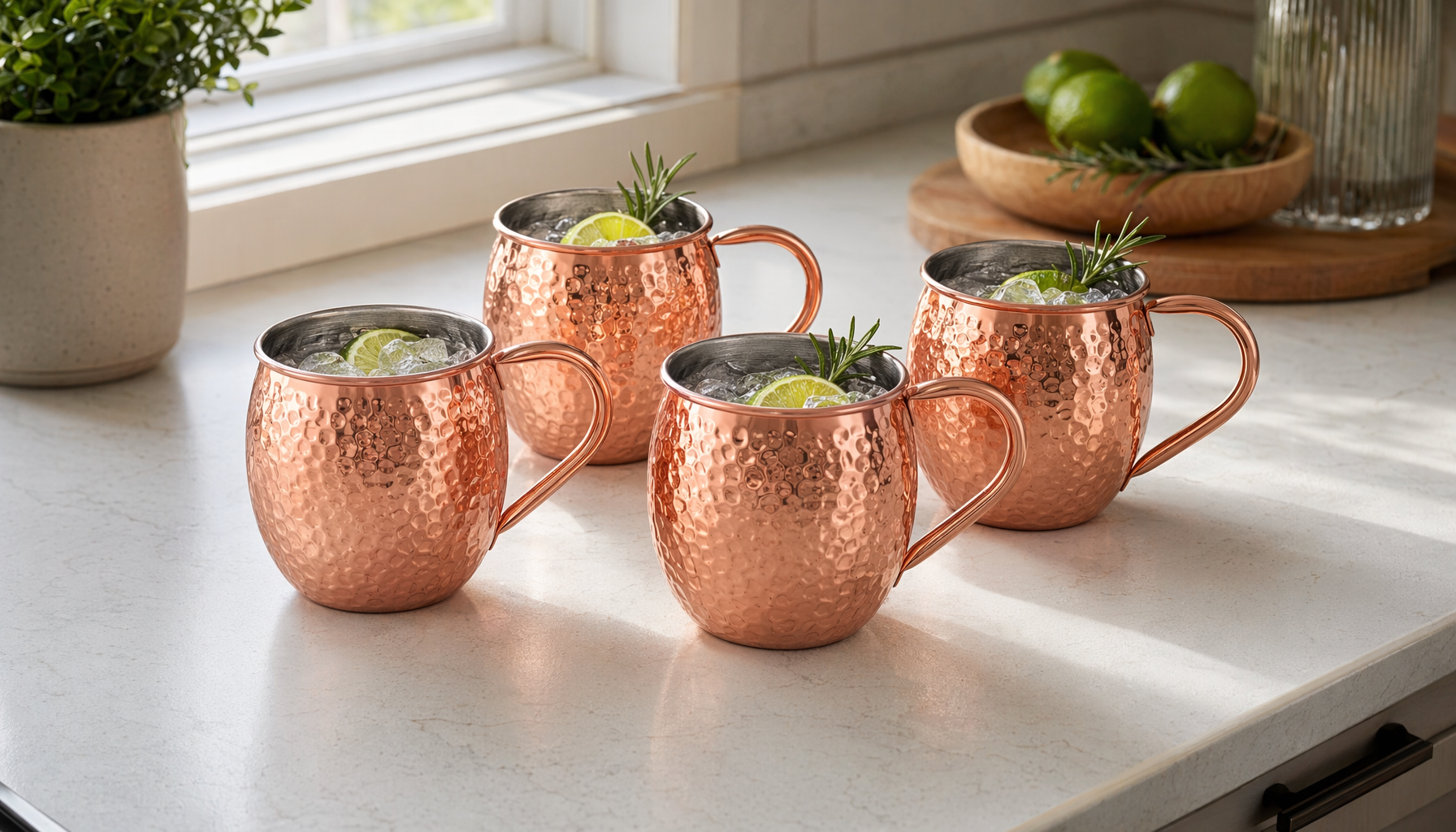 Moscow Mule Copper Mugs Set of 4 with Stainless Steel Lining for top moscow mule mugs